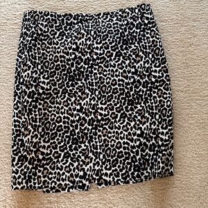 J Crew aminal print pencil skirt size 12